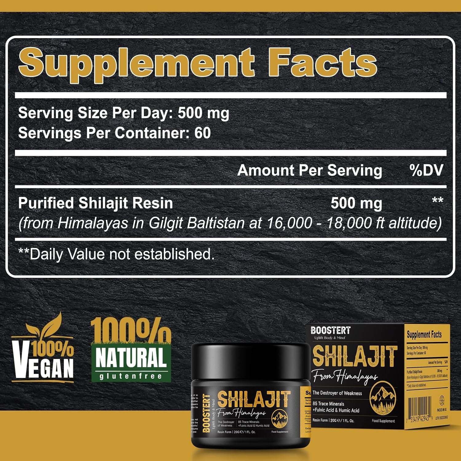 PURE SHILAJIT ESSENTIAL EXTRACT RESIN 20G